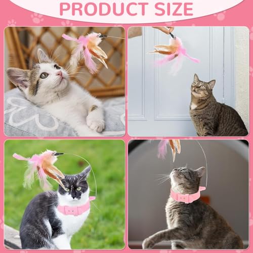 Qpets® Cat Toys Feather Collar with Teasing Toy Adjustable Stylish Design Interactive Elastic for Kittens Funny Playing Indoor 2PCS 20-32CM Qpets® Cat Toys Feather Collar with Teasing Toy Adjustable Stylish Design Interactive Elastic for Kittens Funny Playing Indoor 2PCS 20-32CM